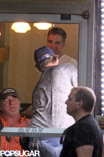 Smokin' Hot Robert Pattinson Gets Close to Mia Wasikowska on Set Smokin' Hot Robert Pattinson Gets Close to Mia Wasikowska on Set