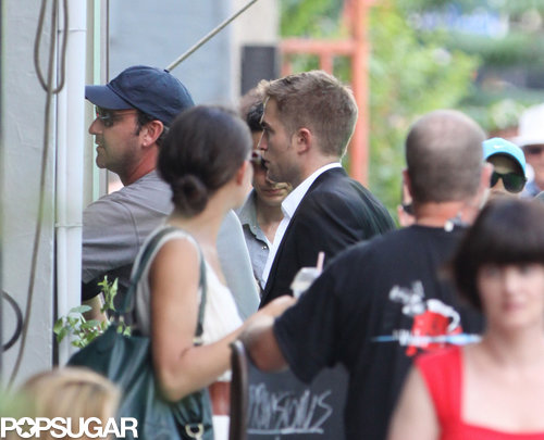 Smokin' Hot Robert Pattinson Gets Close to Mia Wasikowska on Set Smokin' Hot Robert Pattinson Gets Close to Mia Wasikowska on Set