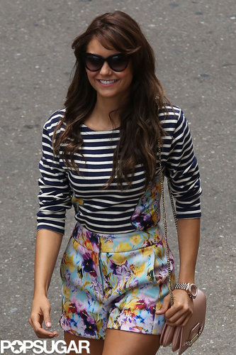 Nina Dobrev put on a smile as she arrived to promote The Vampire Diaries at Comic-Con.
Nina Dobrev put on a smile as she arrived to promote The Vampire Diaries at Comic-Con.