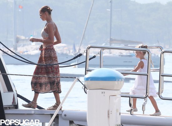 Nicole Richie and her daughter, Harlow, boarded their yacht in the South of France.
Nicole Richie and her daughter, Harlow, boarded their yacht in the South of France.