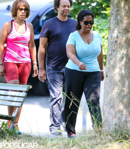 Oprah Winfrey and Gayle King walked around Tina Turner's estate.
Oprah Winfrey and Gayle King walked around Tina Turner's estate.