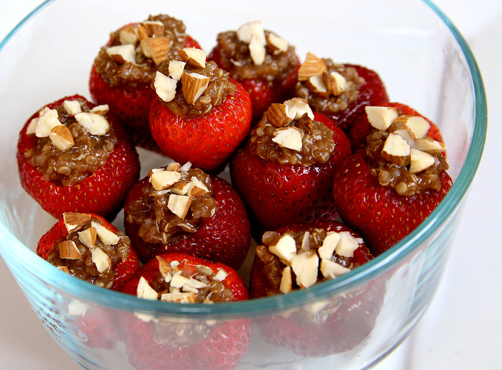 Chocolate Almond Quinoa Stuffed Strawberries Chocolate Almond Quinoa Stuffed Strawberries