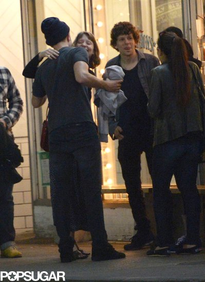 Robert Pattinson gave his costar Mia Wasikowska a hug goodnight in Toronto.
Robert Pattinson gave his costar Mia Wasikowska a hug goodnight in Toronto.