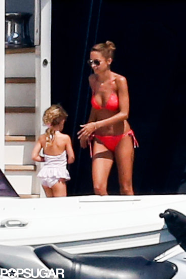 Nicole Richie wore a bright red bikini while on vacation in Sardinia, Italy, with her family.
Nicole Richie wore a bright red bikini while on vacation in Sardinia, Italy, with her family.