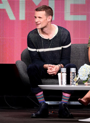 Matt Smith was on stage talking about Doctor Who.
Matt Smith was on stage talking about Doctor Who.