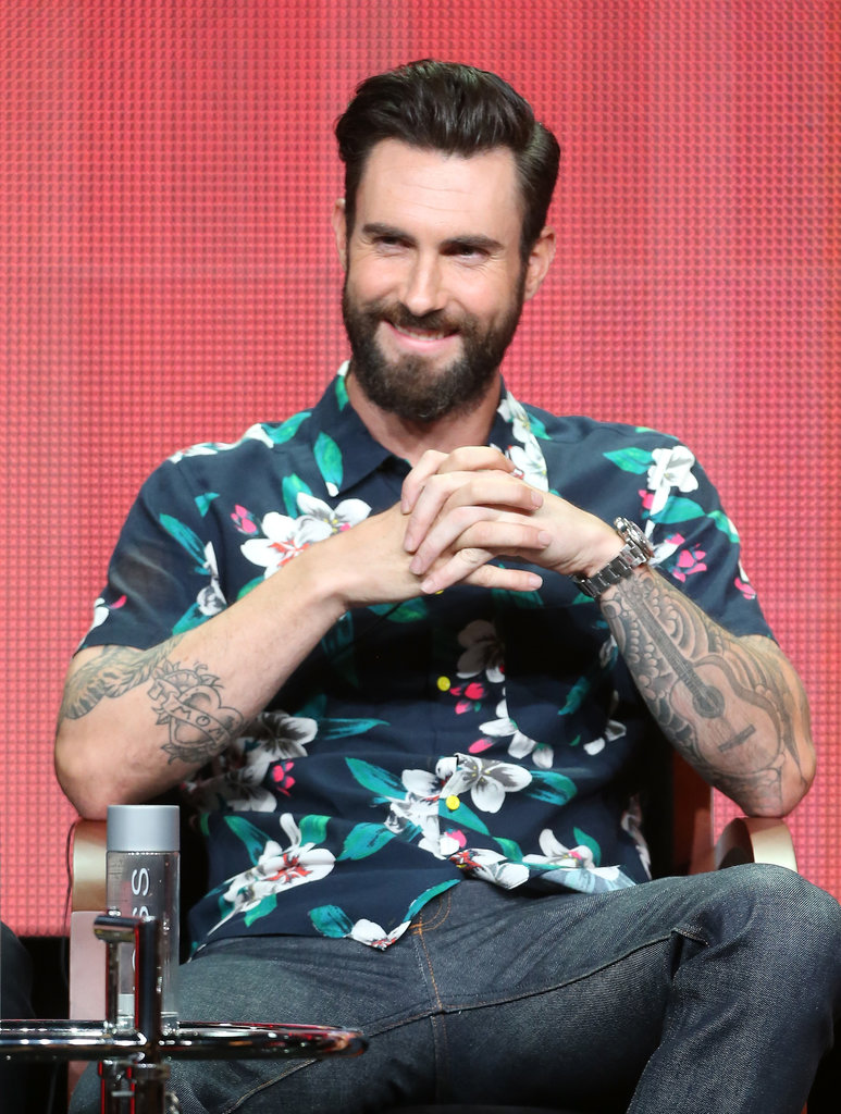 Adam Levine attended the panel for The Voice.
Adam Levine attended the panel for The Voice.