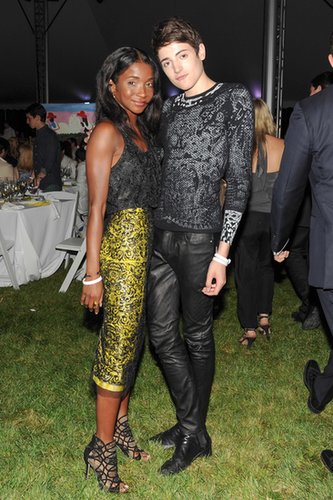 Wearing coordinated dark hues, Genevieve Jones (in Gabriela Cadena) and Harry Brant feted the Watermill Center at the annual Summer benefit.
Wearing coordinated dark hues, Genevieve Jones (in Gabriela Cadena) and Harry Brant feted the Watermill Center at the annual Summer benefit.