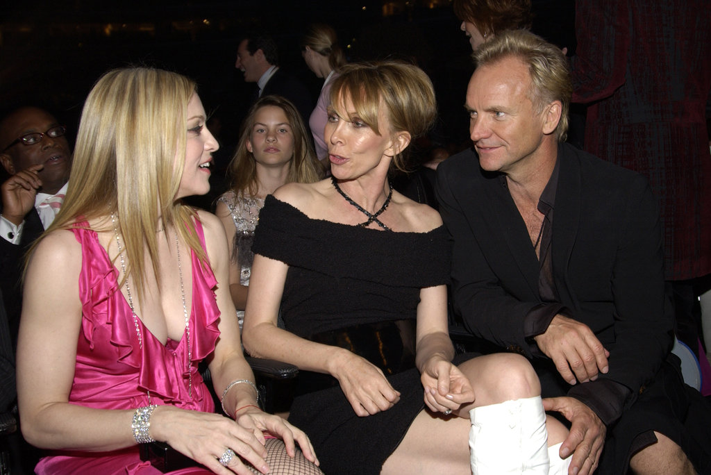 Sting and his wife, Trudie Styler, are godparents to Madonna's older son, Rocco Ritchie.
Sting and his wife, Trudie Styler, are godparents to Madonna's older son, Rocco Ritchie.