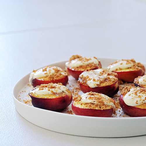 Honey-Baked Nectarines With Vanilla Crème Fraiche Honey-Baked Nectarines With Vanilla Crème Fraiche