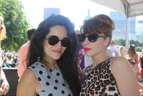 We spotted these two stylish ladies at the Ellie Goulding show. We love Melissa's extralong waves and Rose's splash of bright lipstick.
We spotted these two stylish ladies at the Ellie Goulding show. We love Melissa's extralong waves and Rose's splash of bright lipstick.