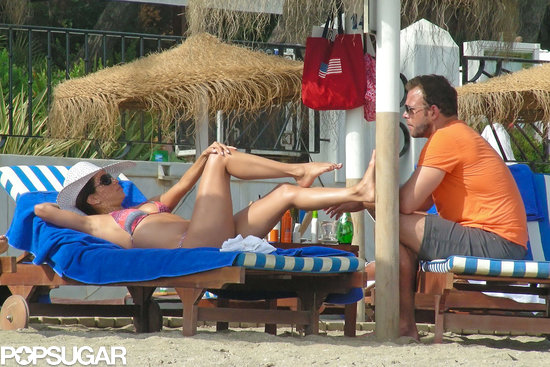 In August, Eva Longoria got her feet rubbed by her boyfriend, Ernesto Arguello, during a vacation in Marbella.
In August, Eva Longoria got her feet rubbed by her boyfriend, Ernesto Arguello, during a vacation in Marbella.