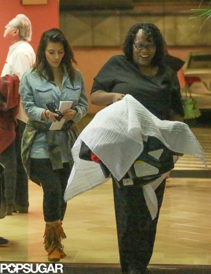 Kim Kardashian Steps Out With Baby North Before Heading to Oklahoma Kim Kardashian Steps Out With Baby North Before Heading to Oklahoma