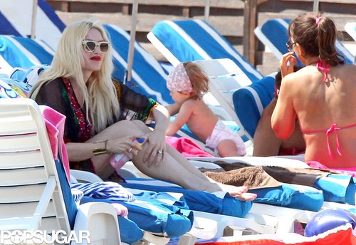 Gwen Stefani relaxed on the beach, while her boys hit the water.
Gwen Stefani relaxed on the beach, while her boys hit the water.