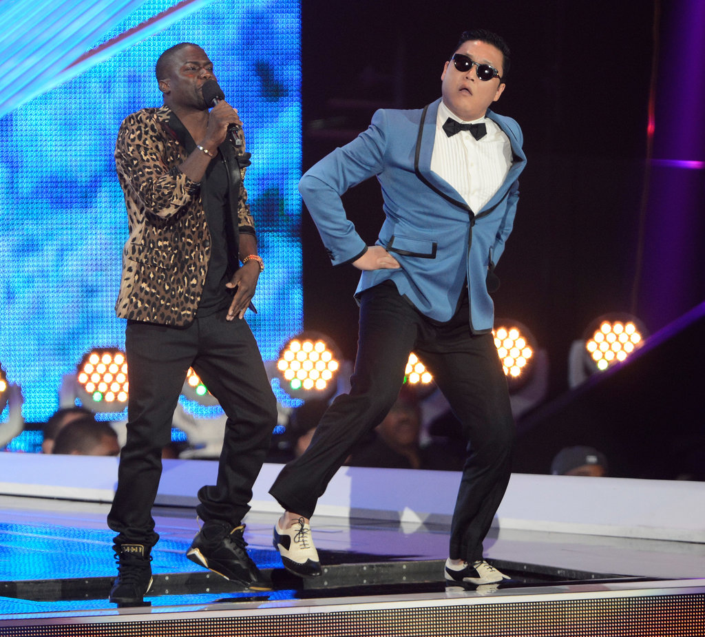 Kevin Hart and Psy danced onstage at the 2012 VMAs.
Kevin Hart and Psy danced onstage at the 2012 VMAs.