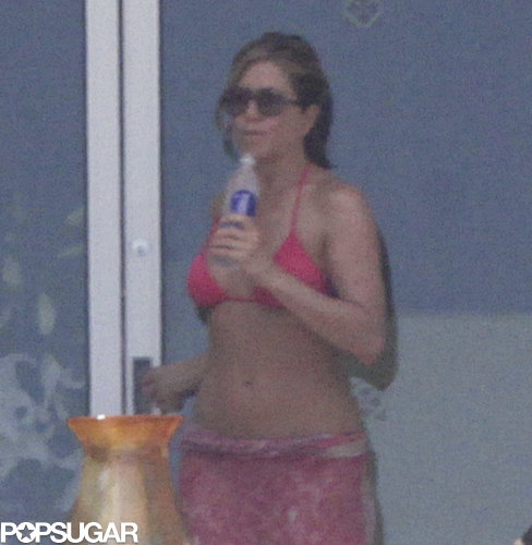 Jennifer Aniston walked around her patio.
Jennifer Aniston walked around her patio.