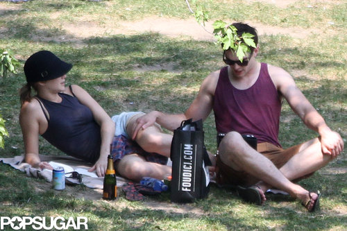 Nicholas Hoult put his hand on Jennifer Lawrence's leg while on a date in Montreal.
Nicholas Hoult put his hand on Jennifer Lawrence's leg while on a date in Montreal.
