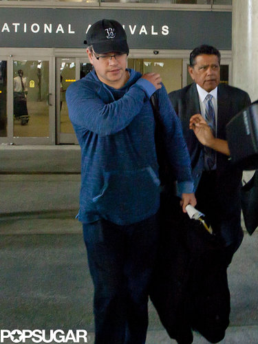 Matt Damon Lands at LAX Amid Candid NSA Comments Matt Damon Lands at LAX Amid Candid NSA Comments