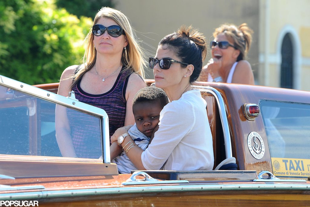 George Clooney and Sandra Bullock on Boats in Venice | POPSUGAR Celebrity