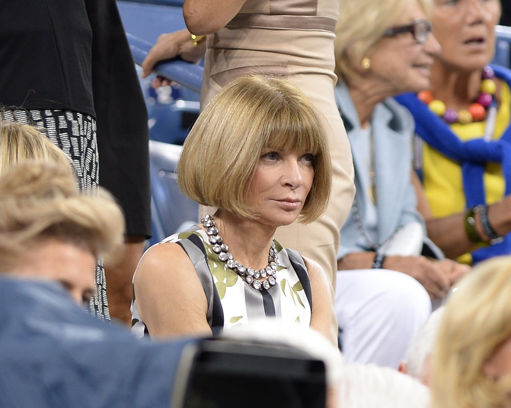 Anna Wintour was on hand for a match during day one of the festivities.
Anna Wintour was on hand for a match during day one of the festivities.
