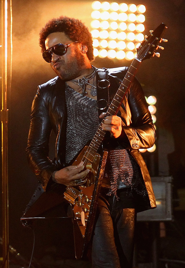 Lenny Kravitz performed on stage during the opening ceremony of the US Open.
Lenny Kravitz performed on stage during the opening ceremony of the US Open.