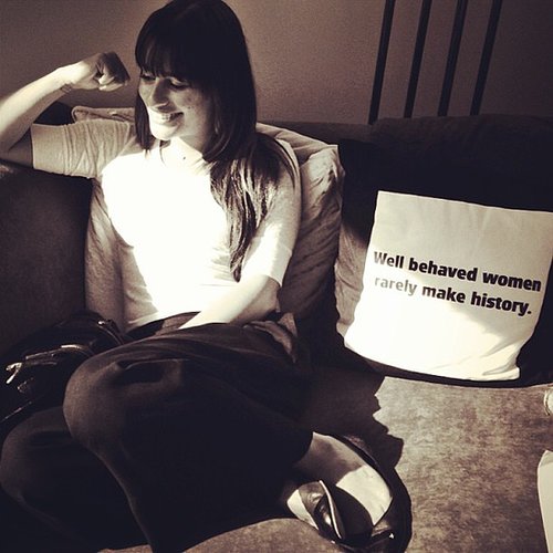 Lea Michele posed near an inspiring throw pillow.
Source: Instagram user msleamichele
Lea Michele posed near an inspiring throw pillow.
Source: Instagram user msleamichele