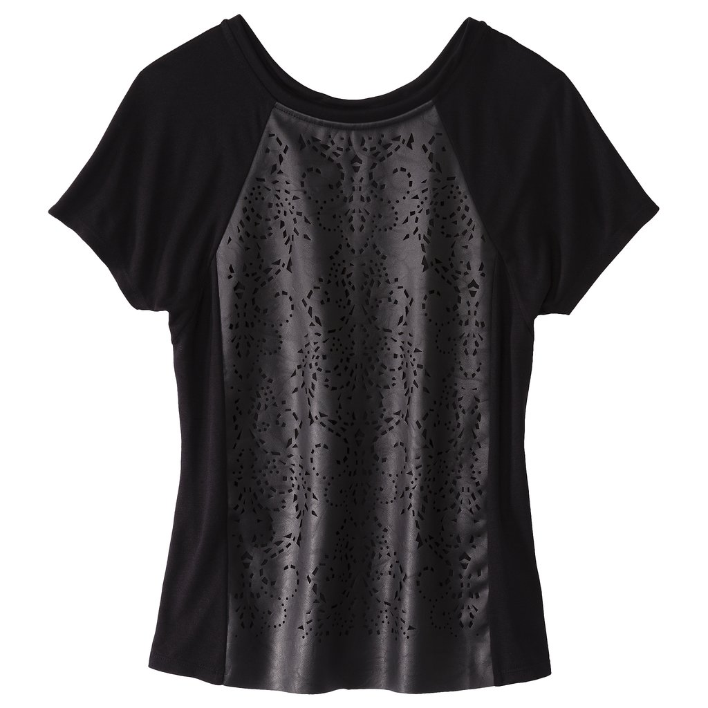 The laser-cut front on this Mossimo find ($25) makes it undeniably cooler than your average tee.
The laser-cut front on this Mossimo find ($25) makes it undeniably cooler than your average tee.