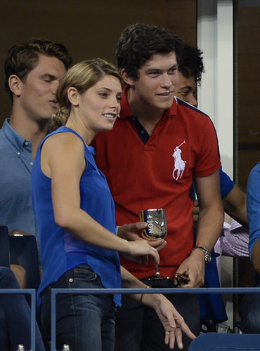 Ashley Greene chatted at the US Open.
Ashley Greene chatted at the US Open.