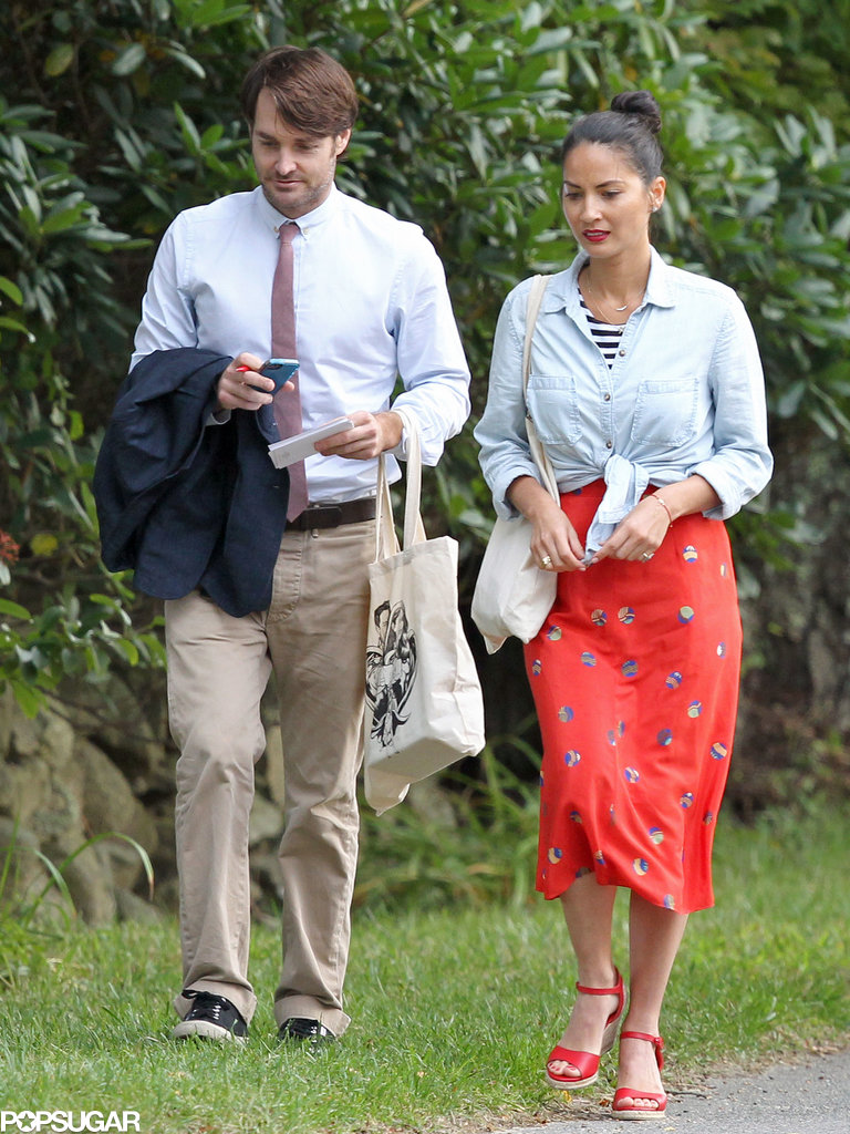 Olivia Munn and Will Forte made their way to Seth Meyers's wedding in Martha's Vineyard in September 2013.
Olivia Munn and Will Forte made their way to Seth Meyers's wedding in Martha's Vineyard in September 2013.