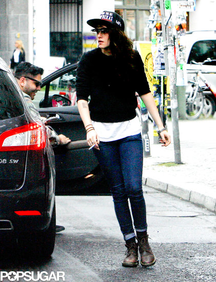 Kristen Stewart wore jeans and a sweater in Berlin.
Kristen Stewart wore jeans and a sweater in Berlin.