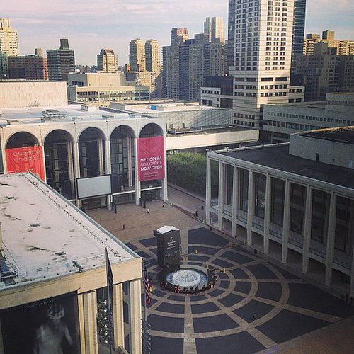 The view from above Lincoln Center . . . and so it begins.
The view from above Lincoln Center . . . and so it begins.
