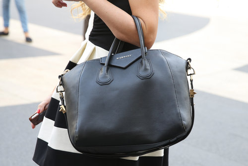 A luxe Givenchy on the way into the tents.
A luxe Givenchy on the way into the tents.