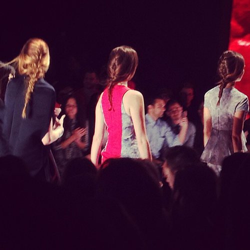We're obsessed with the ease of these tousled french braids at the Project Runway show!
We're obsessed with the ease of these tousled french braids at the Project Runway show!