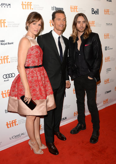Matthew McConaughey stopped for photos with Dallas Buyers Club costars Jennifer Garner and Jared Leto.
Matthew McConaughey stopped for photos with Dallas Buyers Club costars Jennifer Garner and Jared Leto.