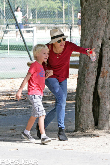 Naomi Watts spent Saturday at a Parisian park with her son Sasha.
Naomi Watts spent Saturday at a Parisian park with her son Sasha.