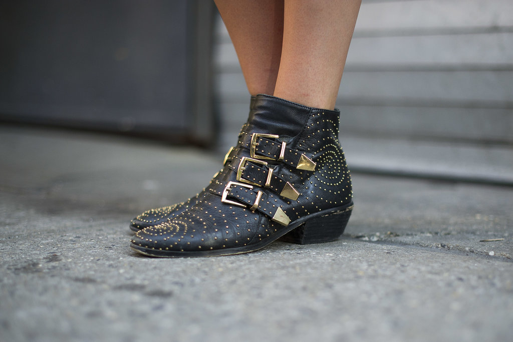 Buckled up and studded.
Buckled up and studded.