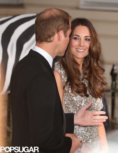The Duke and Duchess of Cambridge chatted outside the ceremony.
The Duke and Duchess of Cambridge chatted outside the ceremony.