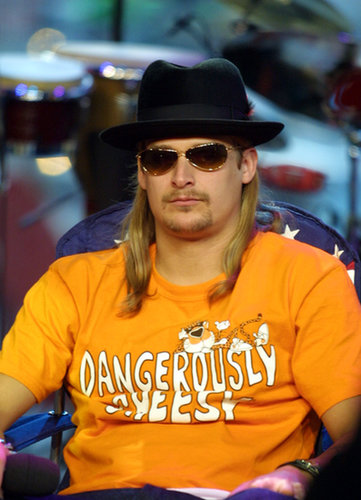 Kid Rock wore a Cheetos t-shirt for his TRL appearance in 2001.
Kid Rock wore a Cheetos t-shirt for his TRL appearance in 2001.