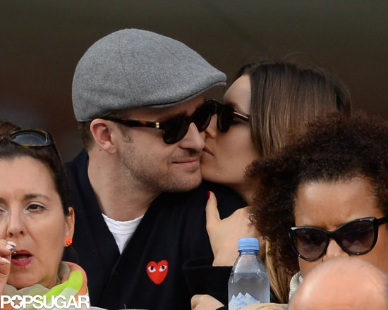 Justin Timberlake got a kiss from his wife, Jessica Biel, at the US Open men's final match. They were not the only famous faces in the crowd — check out all of the stars at the US Open.
Justin Timberlake got a kiss from his wife, Jessica Biel, at the US Open men's final match. They were not the only famous faces in the crowd — check out all of the stars at the US Open.