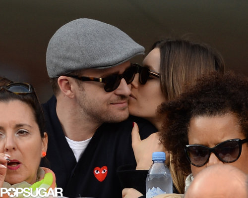 Justin Timberlake got a kiss from his wife, Jessica Biel, at the US Open men's final match. They were not the only famous faces in the crowd — check out all of the stars at the US Open.
Justin Timberlake got a kiss from his wife, Jessica Biel, at the US Open men's final match. They were not the only famous faces in the crowd — check out all of the stars at the US Open.