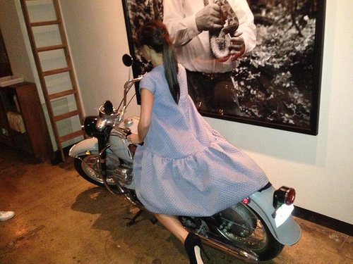 Victoria Beckham took a spin on a motorcycle during Fashion Week.
Source: Twitter user victoriabeckham
Victoria Beckham took a spin on a motorcycle during Fashion Week.
Source: Twitter user victoriabeckham