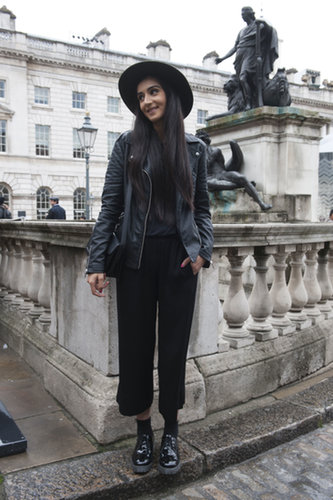 All black with a boho-cum-punk twist.
All black with a boho-cum-punk twist.