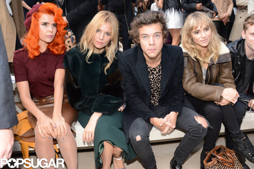 Paloma Faith, Sienna Miller, Harry Styles, and Suki Waterhouse sat in the front row.
Paloma Faith, Sienna Miller, Harry Styles, and Suki Waterhouse sat in the front row.