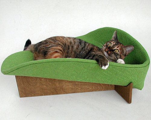 With a cozy, taco-like shape, this kitty bed ($89) is bound to become a feline favorite very quickly.
With a cozy, taco-like shape, this kitty bed ($89) is bound to become a feline favorite very quickly.