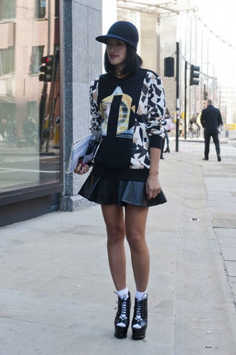 A high-wattage top doesn't mean you can't wear high-wattage heels, too.
A high-wattage top doesn't mean you can't wear high-wattage heels, too.