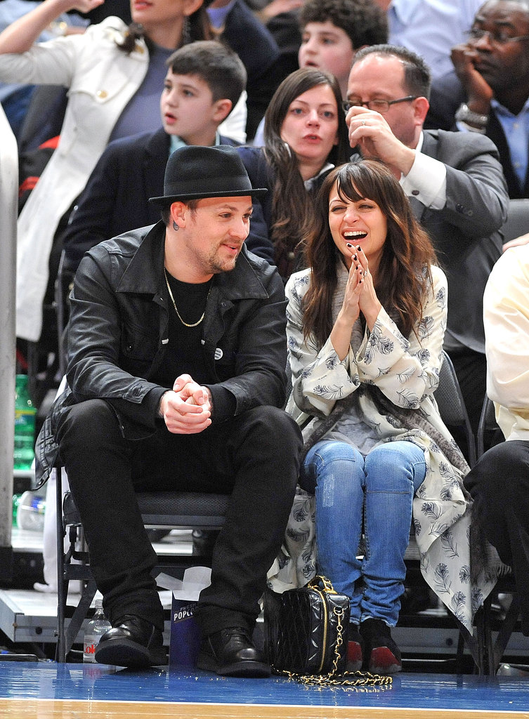 Joel Madden and Nicole Richie had a sweet date night at a Knicks game in NYC back in February 2010.
Joel Madden and Nicole Richie had a sweet date night at a Knicks game in NYC back in February 2010.