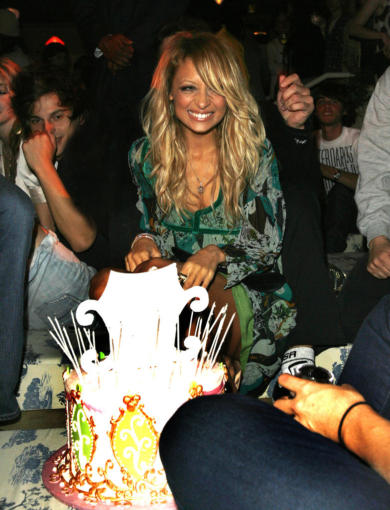 Nicole Richie was surprised with a birthday cake of her own during a Teen Vogue Young Hollywood party in LA in September 2006.
Nicole Richie was surprised with a birthday cake of her own during a Teen Vogue Young Hollywood party in LA in September 2006.