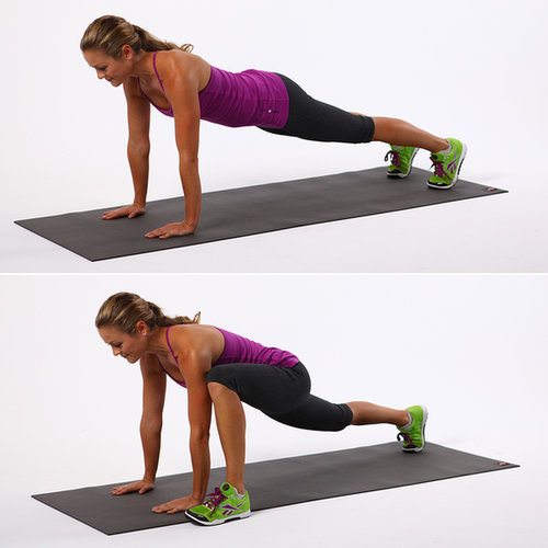 Push-Up With Alternating Lunges Push-Up With Alternating Lunges
