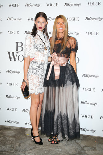 At Beauty in Wonderland, Anna Dello Russo and Bianca Balti were certainly beauties in their lacy designs.
At Beauty in Wonderland, Anna Dello Russo and Bianca Balti were certainly beauties in their lacy designs.