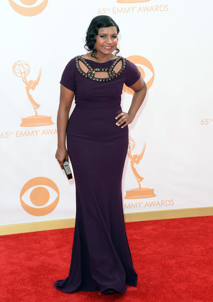 A cutout neckline was the focal point of Mindy Kaling's short-sleeved dress (though we definitely checked out that Jerome C. Rousseau clutch, too!).
A cutout neckline was the focal point of Mindy Kaling's short-sleeved dress (though we definitely checked out that Jerome C. Rousseau clutch, too!).