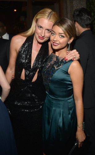 Sarah Hyland met up with Cat Deeley at the Fox afterpaty.
Sarah Hyland met up with Cat Deeley at the Fox afterpaty.